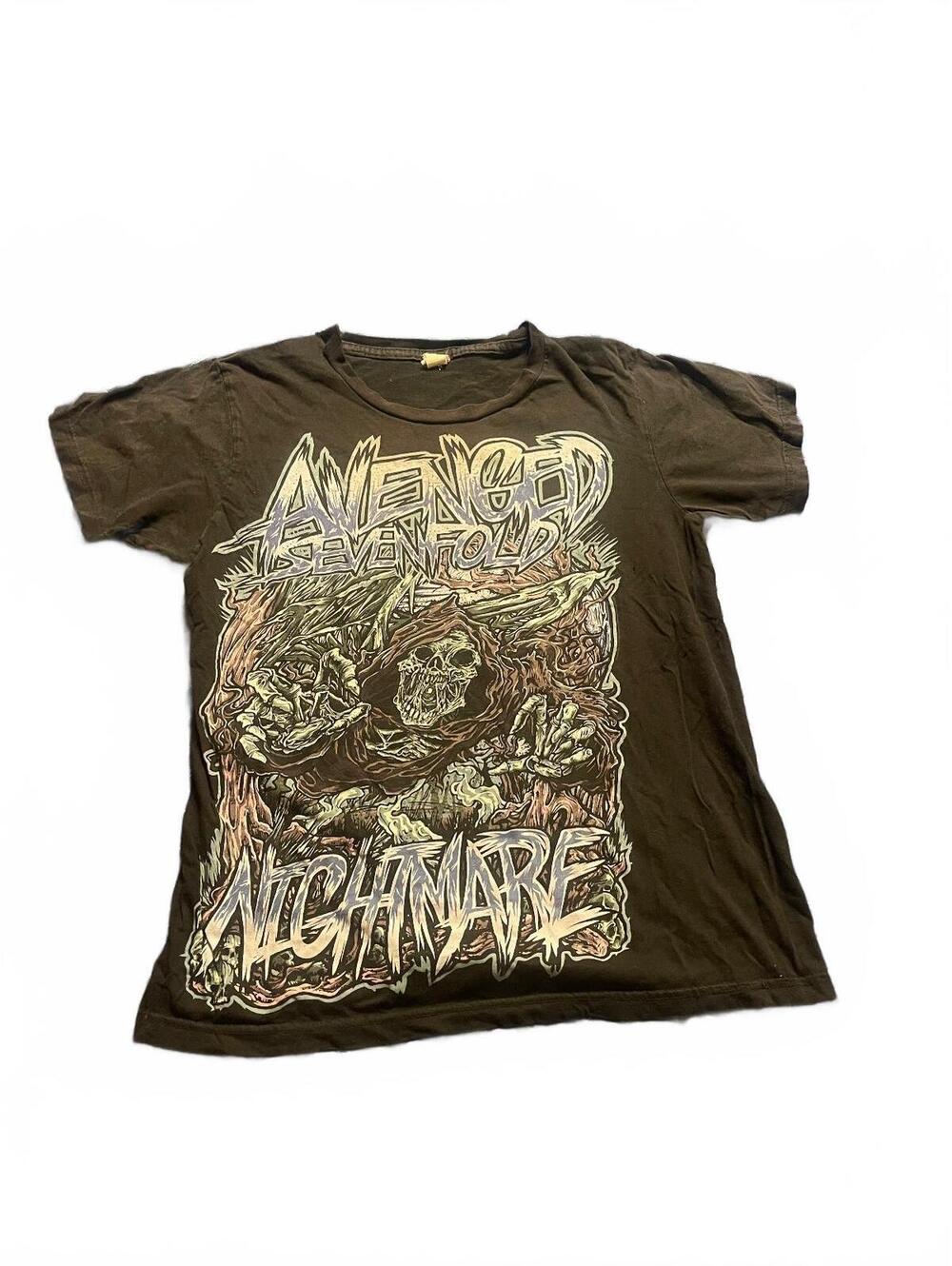 2010 Avenged Sevenfold Nightmare Graphic T-Shirt Size Small